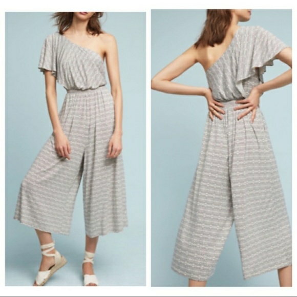 Anthropologie Pants - Anthropologie Maeve One Shoulder Jamie Jumsuit